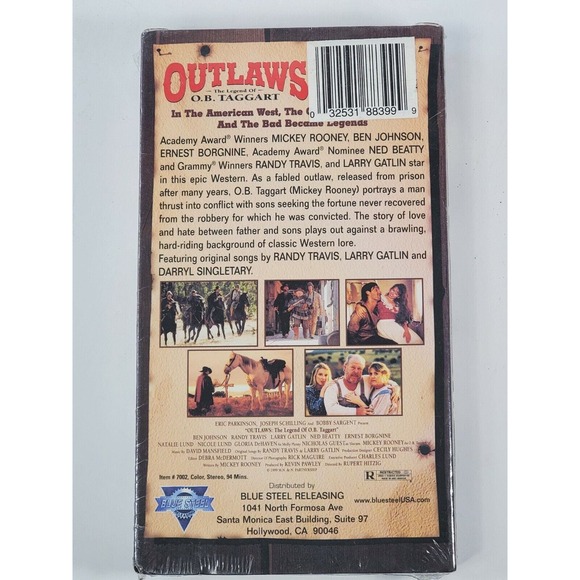 Outlaws The Legend Of OB Taggart (VHS) Randy Travis, Ben Johnson *NEW SEALED* - Picture 2 of 6